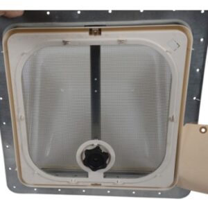 Vent Dome 14X14 Plstc Top Cr Ank W/ Screen - Birch White